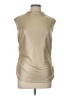 Rebecca Minkoff Metallic Solid Gold Sleeveless Top Size L - photo 1
