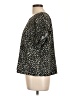 MELLODAY Animal Print Black Short Sleeve Blouse Size L - photo 5