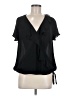 Joie 100% Silk Black Short Sleeve Silk Top Size M - photo 1