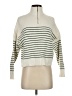 MNG Stripes Ivory Turtleneck Sweater Size XS - photo 1