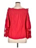 Lane Bryant 100% Rayon Red 3/4 Sleeve Blouse Size 14 - 16 Plus - photo 2