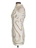 Jovani 100% Polyester Metallic Ivory Cocktail Dress Size 2 - photo 5