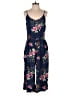 Gap 100% Rayon Floral Blue Jumpsuit Size M - photo 1