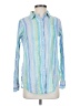 St. John's Bay Stripes Blue Long Sleeve Button-Down Shirt Size S - photo 1