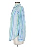 St. John's Bay Stripes Blue Long Sleeve Button-Down Shirt Size S - photo 5