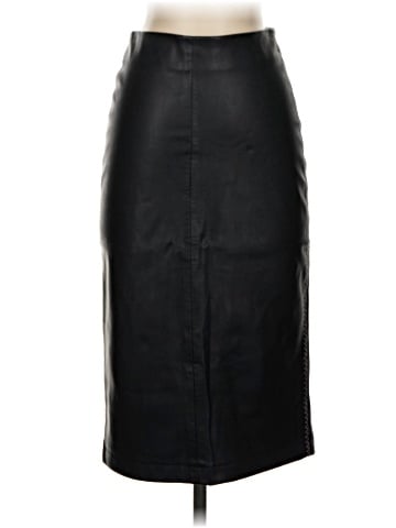 Zara Basic Faux Leather Skirt (view 1)
