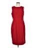 Kasper 100% Polyester Solid Red Cocktail Dress Size 10 - photo 1