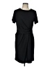 Nine West 100% Polyester Solid Black Casual Dress Size L - photo 1