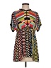Conditions Apply Print Black Short Sleeve Blouse Size XS - photo 1