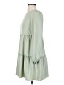 Originality Solid Green Casual Dress Size XS - photo 5