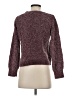 Pink Rose 100% Polyester Tweed Burgundy Pullover Sweater Size S - photo 2