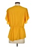 Thalia Sodi 100% Polyester Yellow Short Sleeve Blouse Size S - photo 2