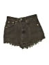 Zara Stars Green Denim Shorts Size 4 - photo 1