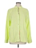 Lisa Todd Color Block Green Long Sleeve Blouse Size M - photo 1