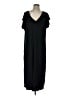 Universal Thread 100% Cotton Solid Black Casual Dress Size L - photo 1