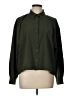 Athleta Solid Green Long Sleeve Button-Down Shirt Size L - photo 1