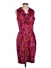 Taylor 100% Polyester Paisley Burgundy Cocktail Dress Size 4 - photo 1