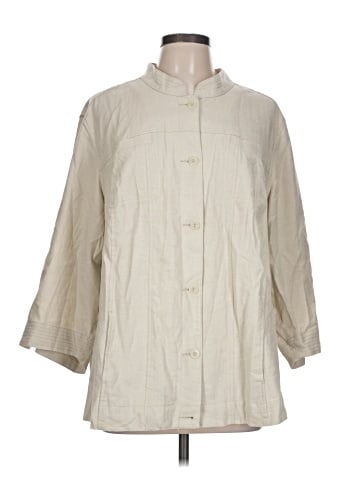 Cj Banks 3/4 Sleeve Button-Down Shirt (view 1)
