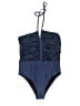 Cupshe Chevron-herringbone Blue One Piece Swimsuit Size 18 - photo 1