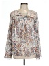 Jeans By Buffalo 100% Polyester Paisley Ivory Long Sleeve Blouse Size L - photo 1