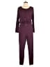 Lively Solid Burgundy Jumpsuit Size L - photo 1