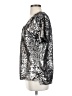 Vanessa Virginia 100% Polyester Metallic Silver Short Sleeve T-Shirt Size S - photo 5