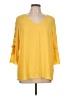 Thalia Sodi 100% Polyester Yellow 3/4 Sleeve Blouse Size L - photo 1