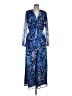 Boston Proper Paisley Blue Cocktail Dress Size 10 - photo 1