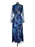 Boston Proper Paisley Blue Cocktail Dress Size 10 - photo 2