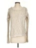 Roxy 100% Cotton Metallic Ivory Pullover Sweater Size S - photo 1