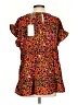Emily Wonder Orange Short Sleeve Blouse Size S - photo 2