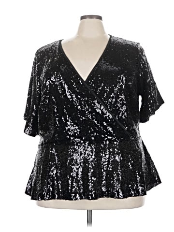 ELOQUII Short Sleeve Blouse (view 1)