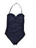Anne Cole Solid Blue One Piece Swimsuit Size 16 - photo 1
