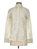 J.Crew Houndstooth Tan Ivory Long Sleeve Blouse Size 4 - photo 1