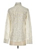 J.Crew Houndstooth Tan Ivory Long Sleeve Blouse Size 4 - photo 2