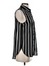 H&M 100% Polyester Stripes Black Sleeveless Blouse Size 2 - photo 4