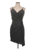 Bailey Blue Metallic Silver Cocktail Dress Size L - photo 1