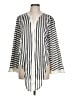 Halogen 100% Polyester Stripes Ivory Long Sleeve Blouse Size L - photo 1