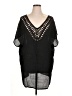 Kona Sol Black Short Sleeve Blouse Size XL - photo 1