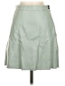 Zara Basic 100% Polyurethane Solid Green Faux Leather Skirt Size XS - photo 1