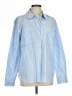 On 34th 100% Cotton Stripes Blue Long Sleeve Button-Down Shirt Size L - photo 1