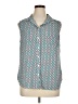Talbots Outlet Teal Sleeveless Button-Down Shirt Size XL - photo 1