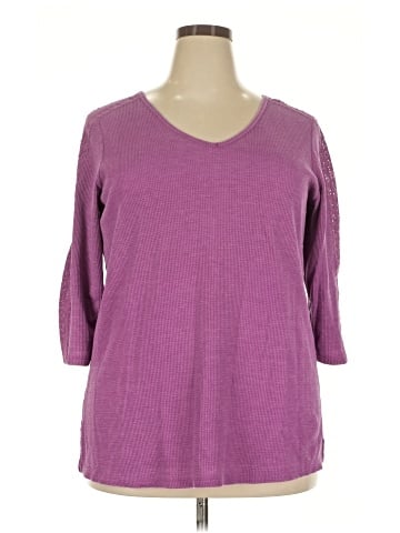 Woman Within 3/4 Sleeve Top (view 1)