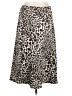 Express 100% Polyester Animal Print Brown Casual Skirt Size L - photo 1