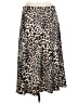 Express 100% Polyester Animal Print Brown Casual Skirt Size L - photo 2