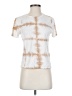 A.L.C. 100% Cotton Tie-dye Ivory Short Sleeve Turtleneck Size S - photo 1