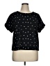 MELLODAY Stars Black Short Sleeve Top Size XL - photo 1