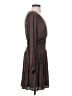 Nine West 100% Polyester Solid Brown Cocktail Dress Size S - photo 4