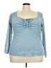 Torrid 100% Nylon Blue 3/4 Sleeve Top Size 3X Plus (3) - photo 1