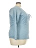 Torrid 100% Nylon Blue 3/4 Sleeve Top Size 3X Plus (3) - photo 4